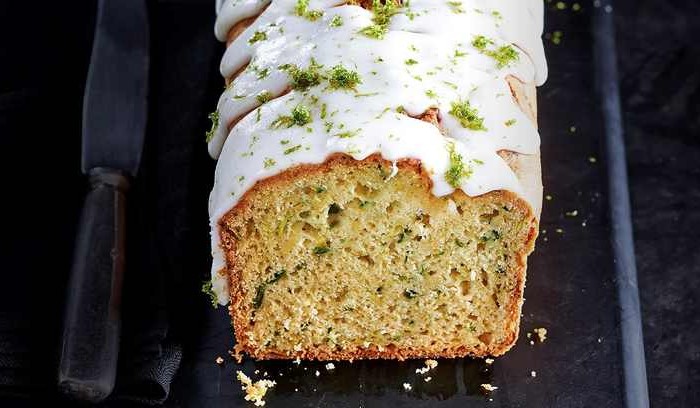 Avocado, courgette and lime drizzle cake