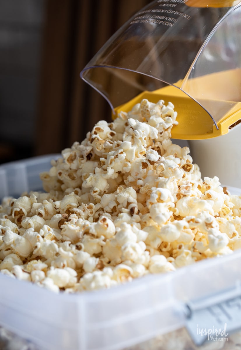 air popper popping popcorn. 