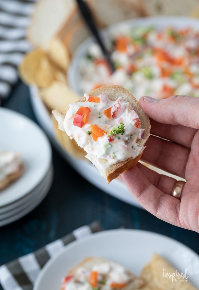 Veggie Pizza Dip recipe