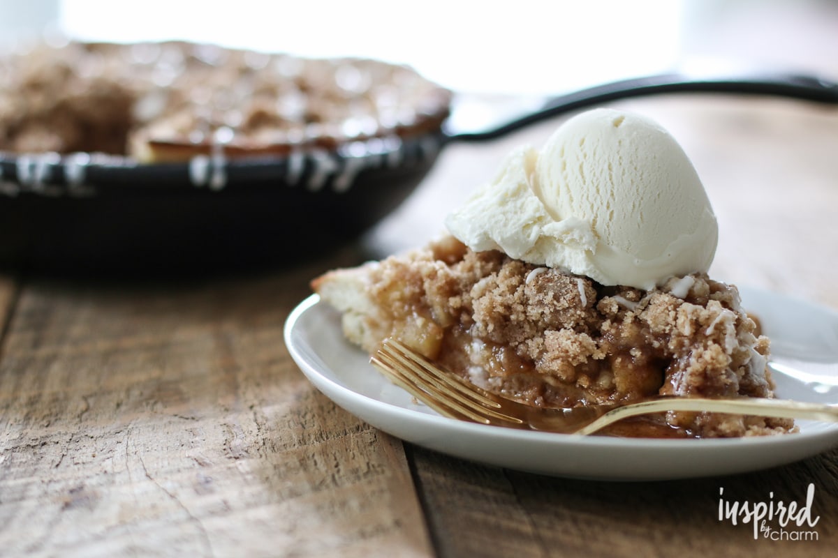 Skillet Apple Pizza Pie | Inspired by Charm