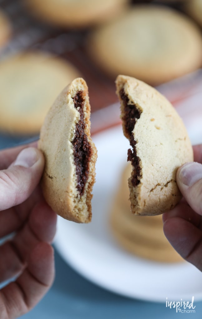 peanut butter cookie with brownie center