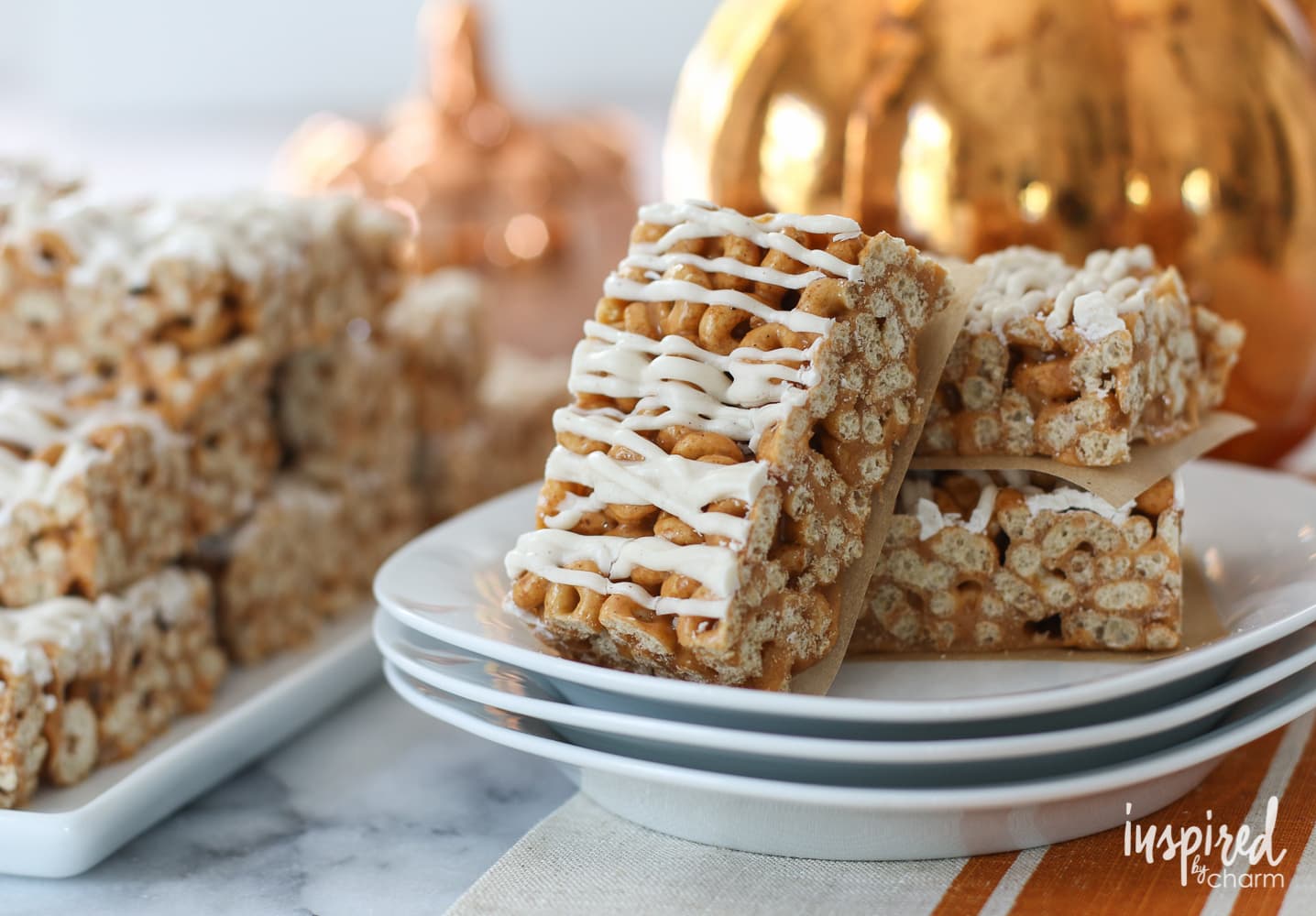 Butterscotch Pumpkin Cheerio Treat Bars
