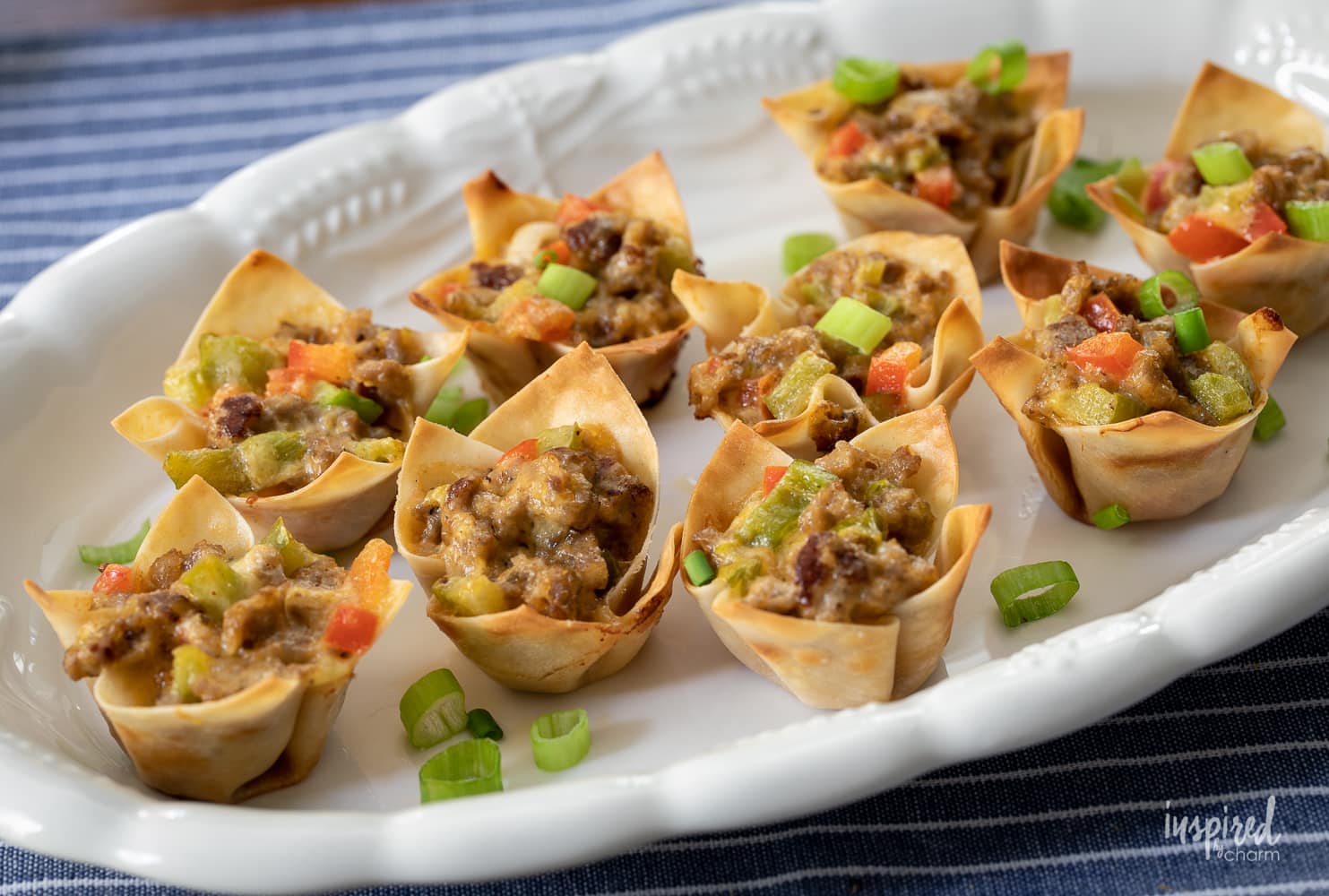 Delicious Appetizer Recipe for Sausage Wonton Bites #sausage #wonton #appetizer #appetizers #snack #recipe