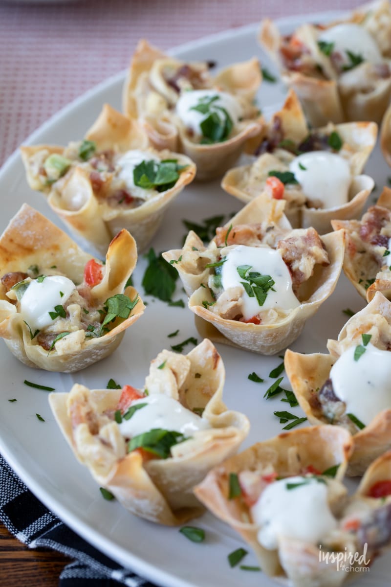 Chicken Bacon Ranch Wonton Cups