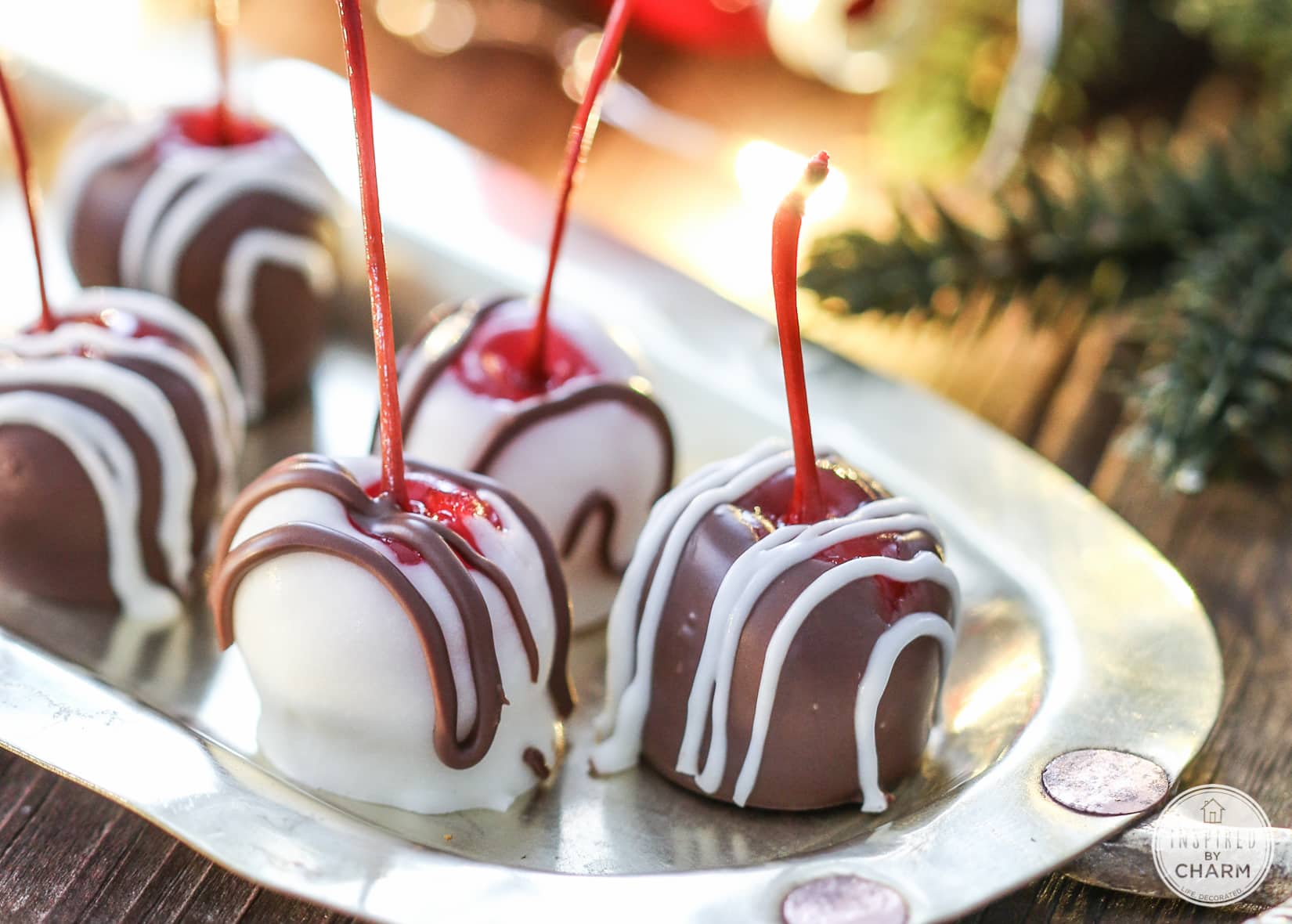 Chocolate Covered Spiked Cherries | Inspired by Charm