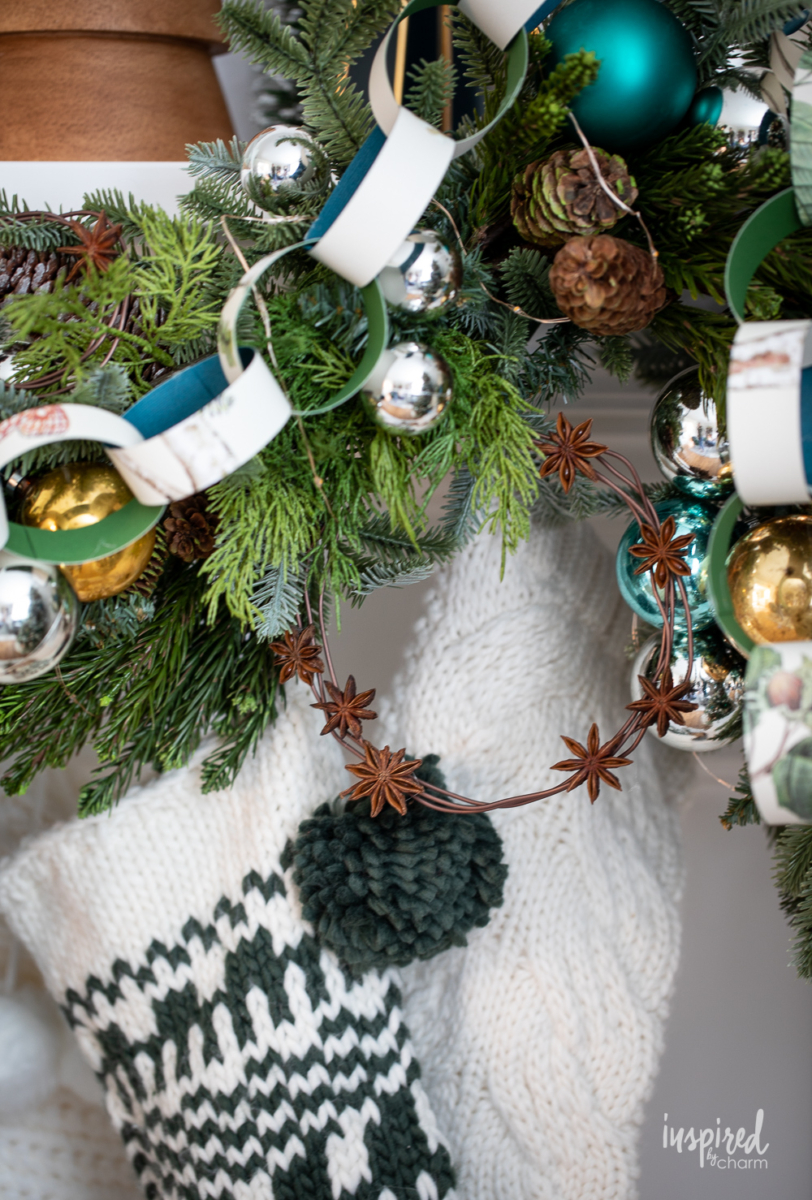 anise wreath on garland.