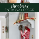 My Entryway Christmas Decor #entryway #christmas #decor #decorating #holiday #entrywaydecor #christmasdecor #stocking #garland