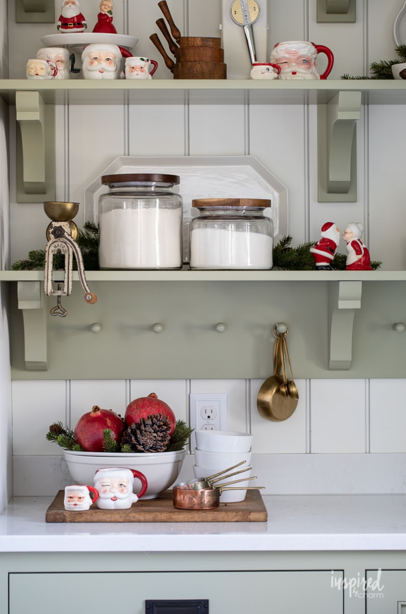 Christmas In my Bulters Pantry #kitchen #christmas #decor #holiday #pantry #decorating #santamugs