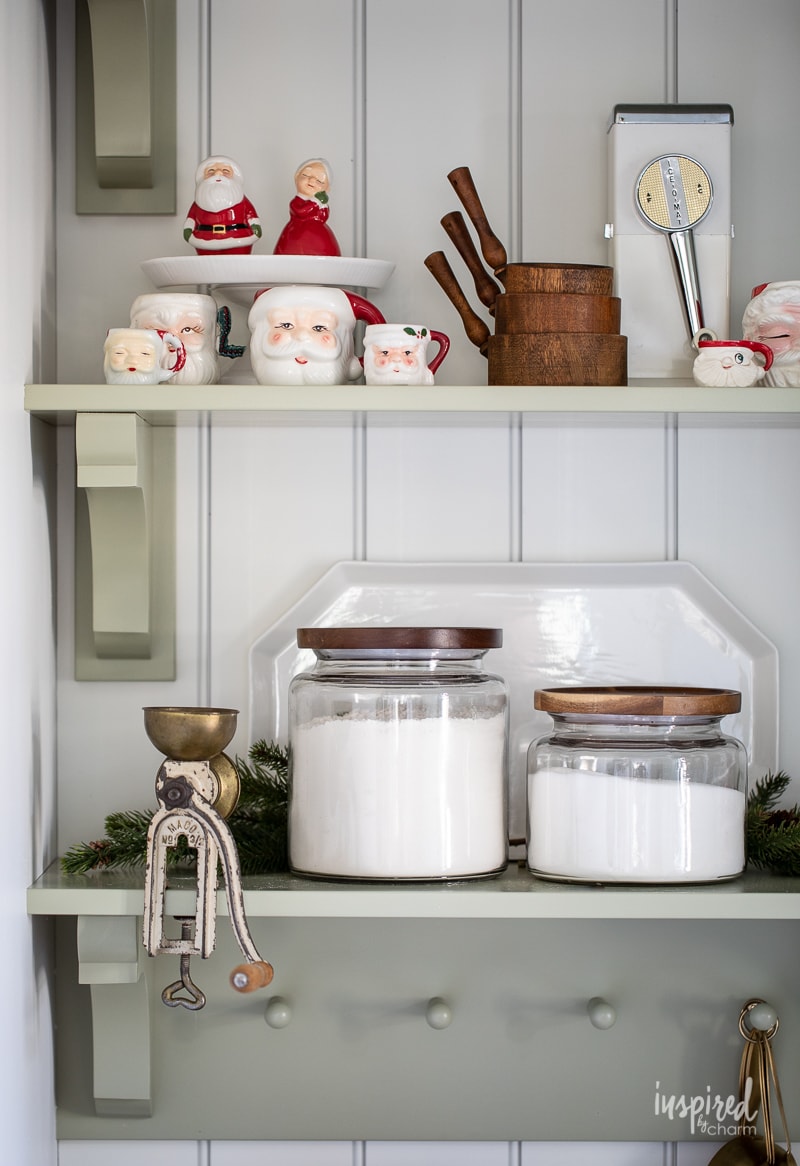 Christmas In my Bulters Pantry #kitchen #christmas #decor #holiday #pantry #decorating #santamugs