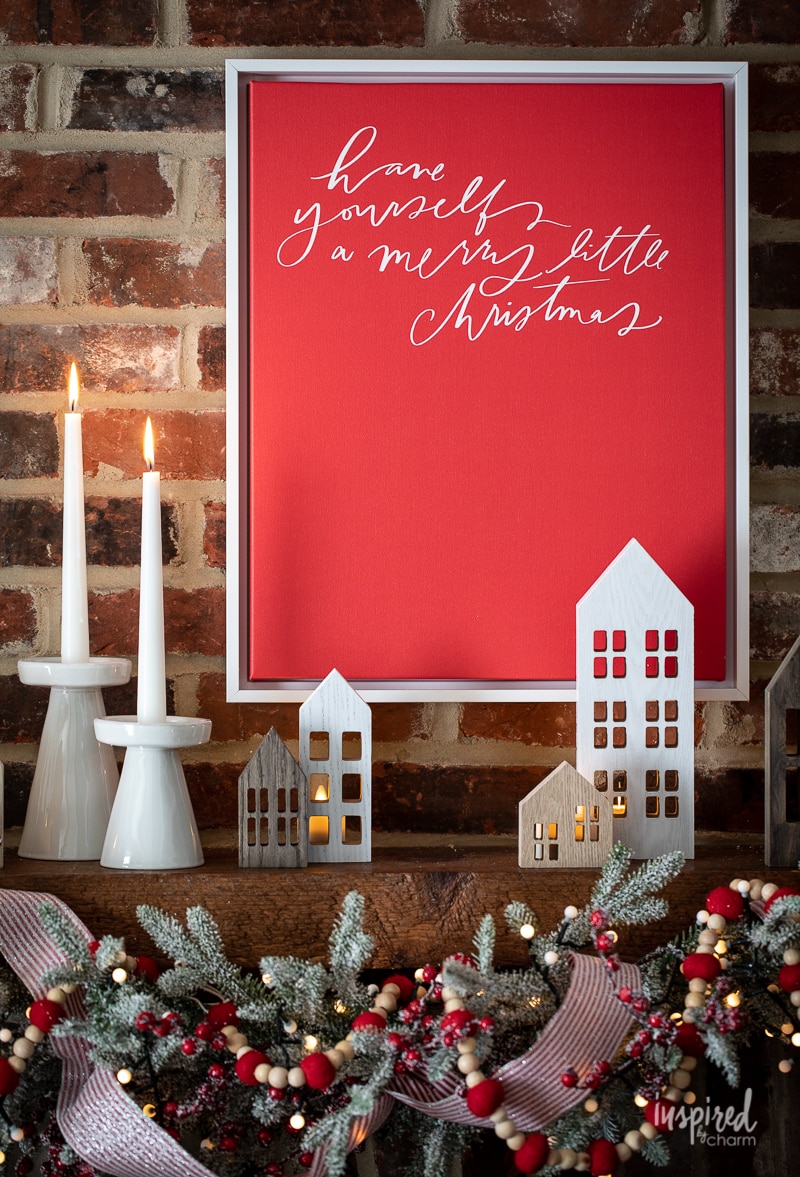 Magical and Cozy Fireplace Christmas Decorations #christmas #mantel #fireplace #decor #decorations #holiday #garland #stocking #cozy