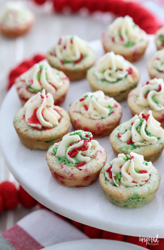 sprinkled Christmas cookie-cups