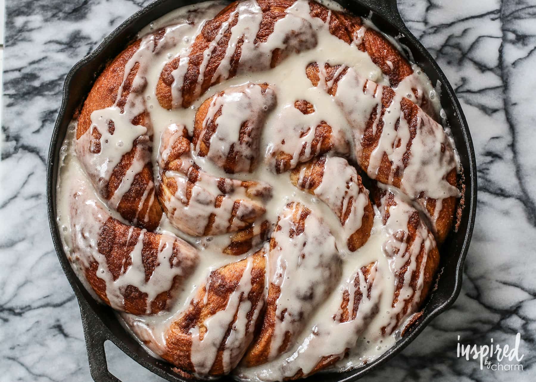 Cinnamon Roll Skillet Bread | Inspired by Charm