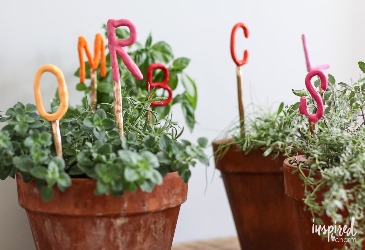 DIY Clay Herb Markers | Inspired by Charm