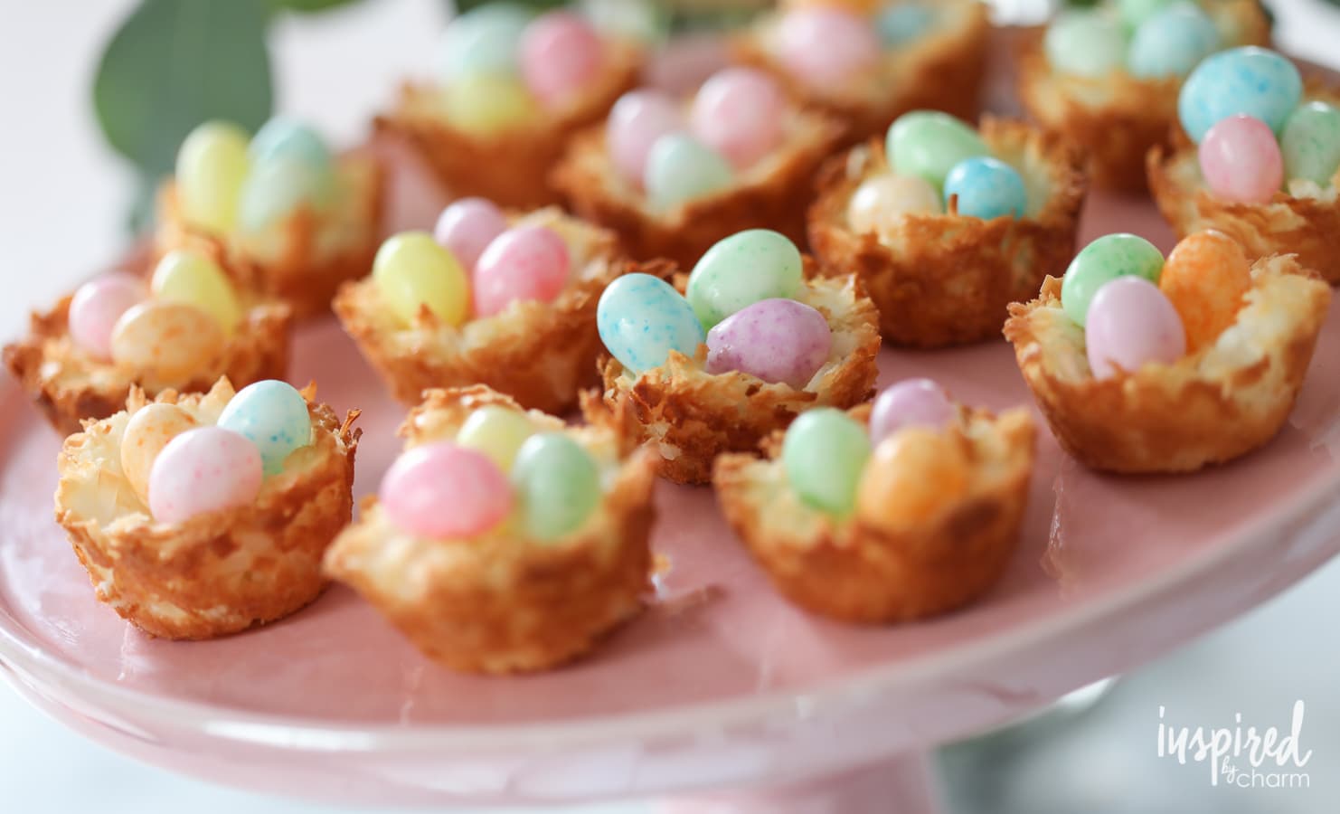 Coconut Macaroon Nests a classic dessert recipe for celebrating spring and Easter | Inspired by Charm