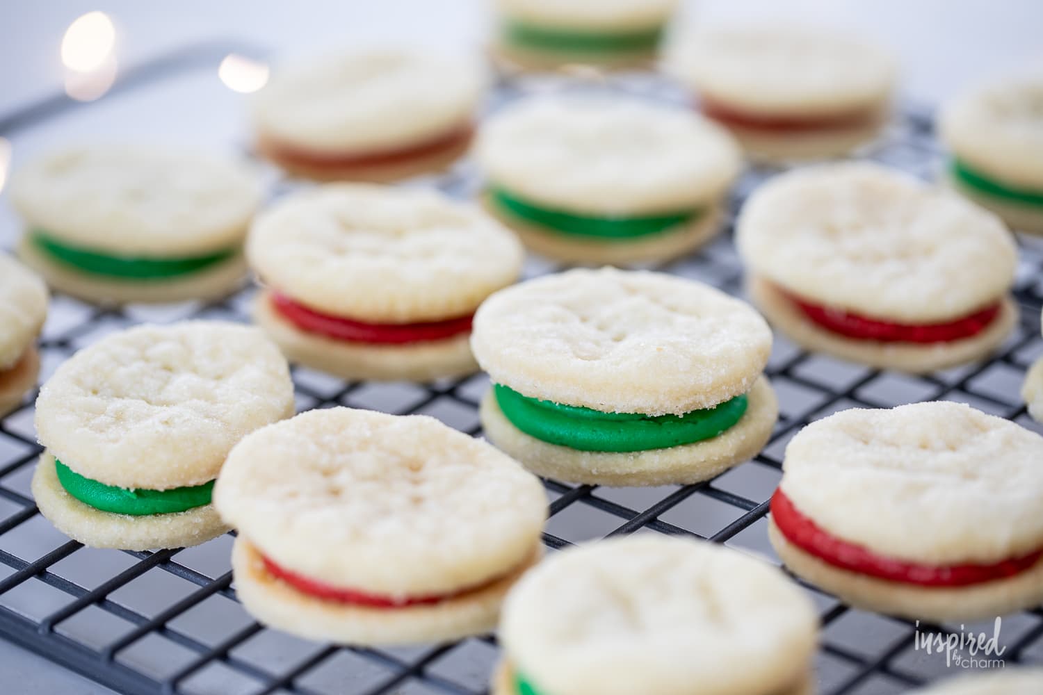 Cream Wafer Sandwich Cookies a cooling rack.
