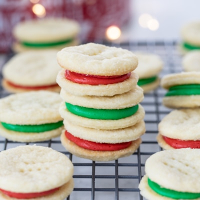 Cream Wafer Sandwich Cookies #creamwafer #sandwichcookie #cookie #christmas #holiday #christmascookie #holidaybaking