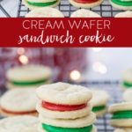 Cream Wafer Sandwich Cookies #creamwafer #sandwichcookie #cookie #christmas #holiday #christmascookie #holidaybaking