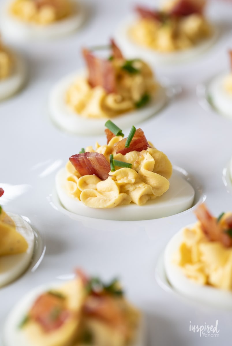 deviled eggs on a plate