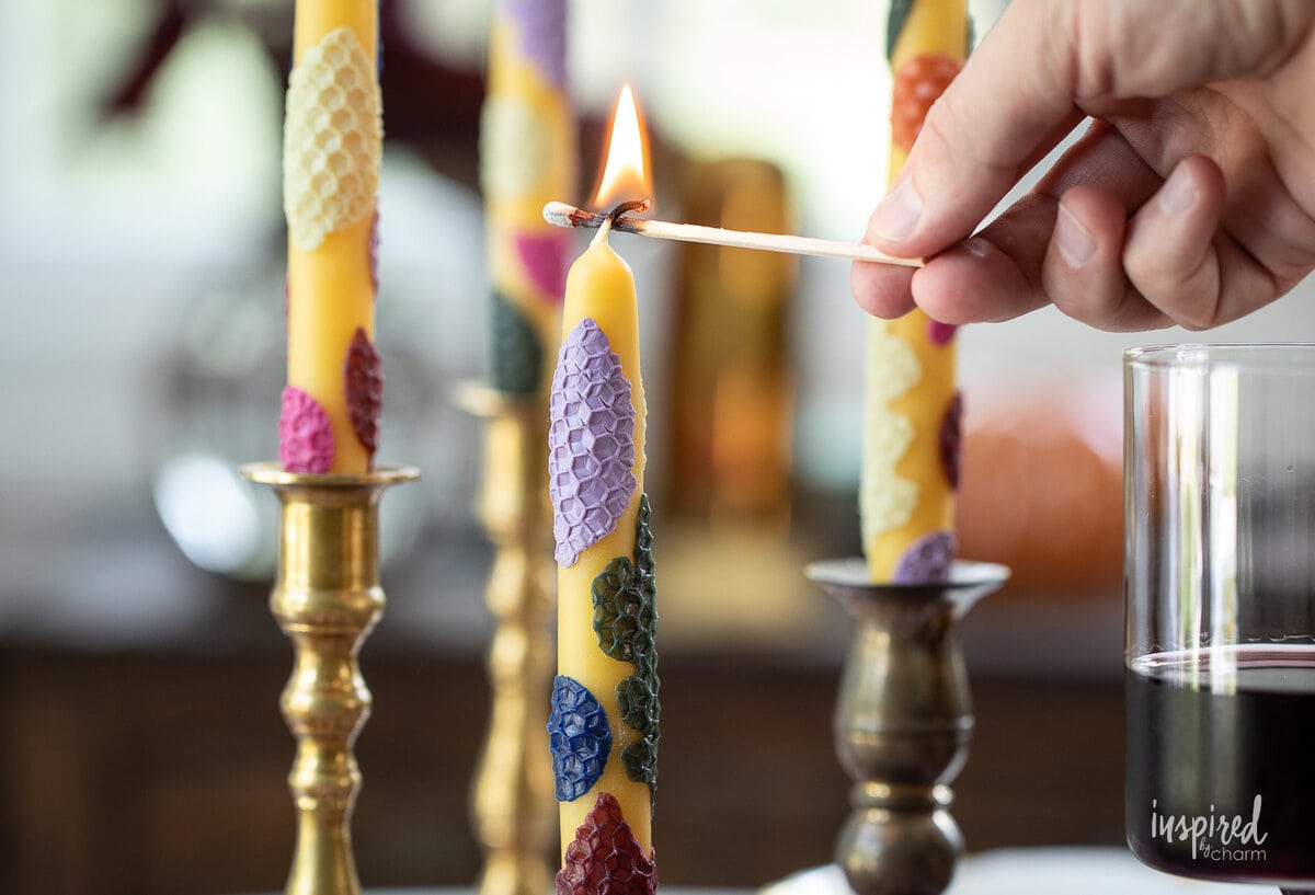 lighting DIY Decorative Taper Candles.