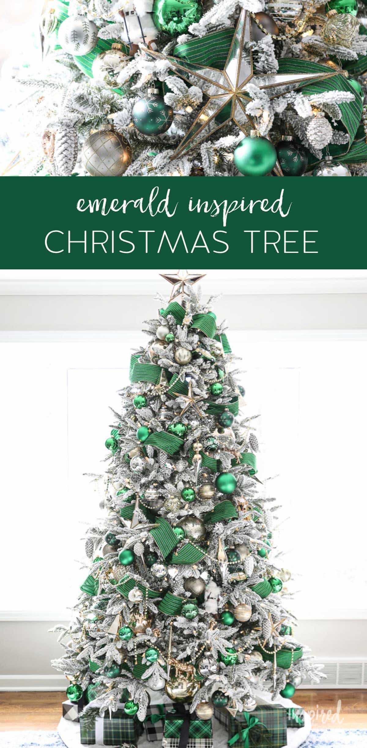 A Christmas Tree Fit for the Emerald City - Emerald Green Christmas Tree #christmas #chirstmastree #emerald #decor #decorations #holiday