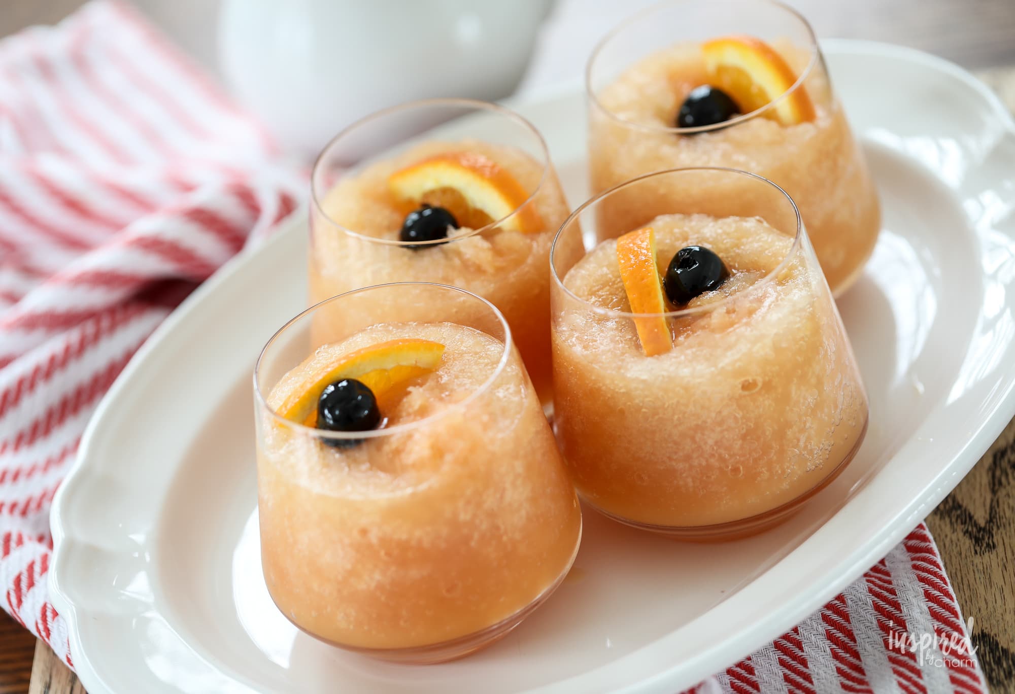 Frozen Old Fashioned Slush Recipe #oldfashioned #slush #recipe #frozen #cocktail #bourbon