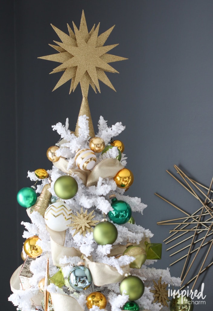 Gold and Green Tree | inspiredbycharm.com #IBCholiday