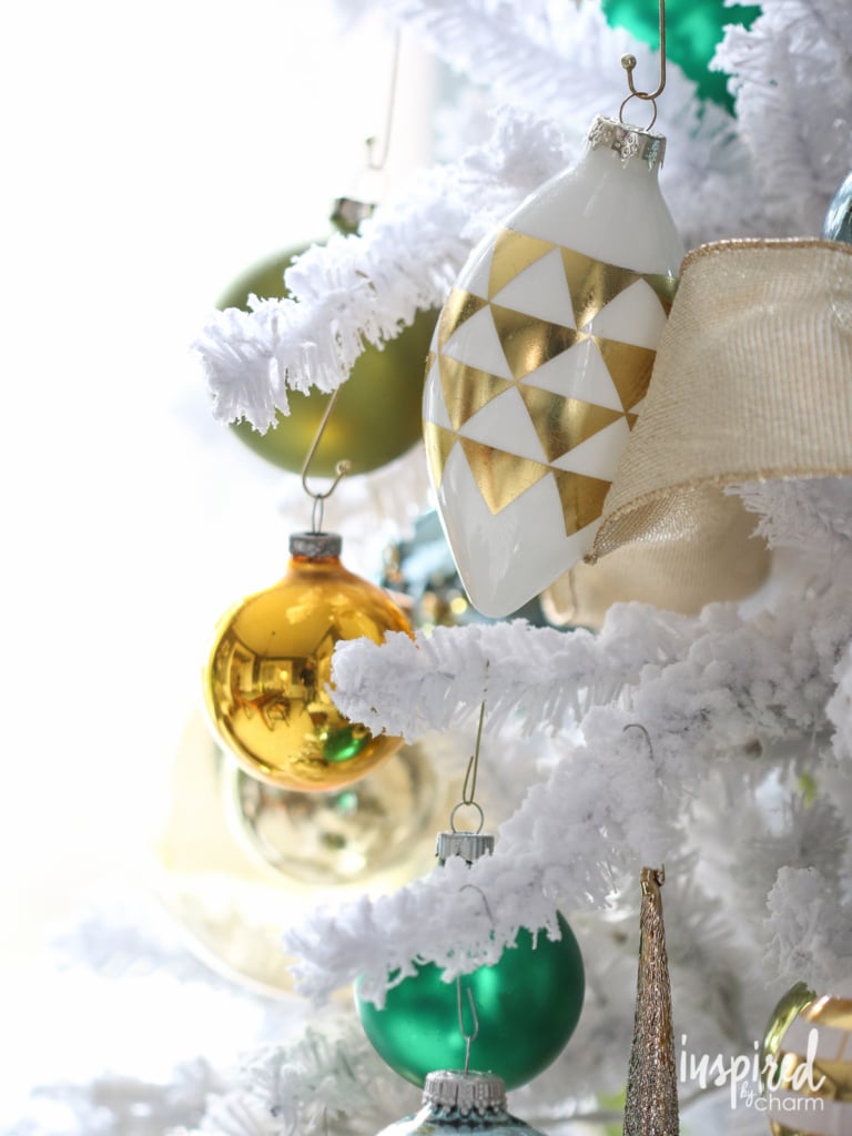 Gold and Green Tree | inspiredbycharm.com #IBCholiday