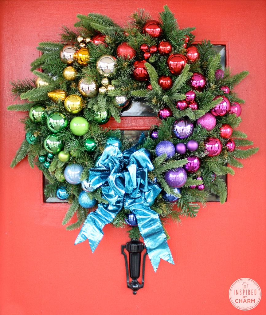 Gradient Rainbow Christmas Wreath