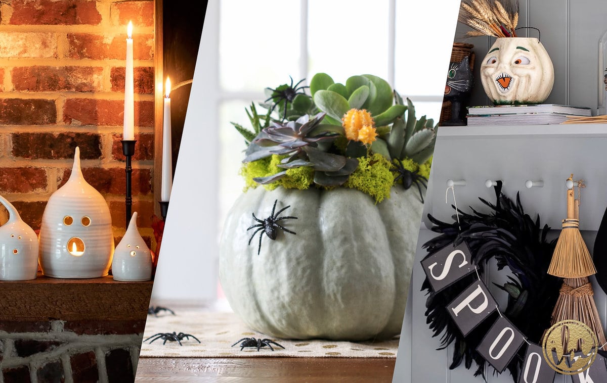 collage of Halloween Home Decor Ideas for Spooky Season
