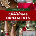 a festive collection of homemade christmas ornaments on a tree.