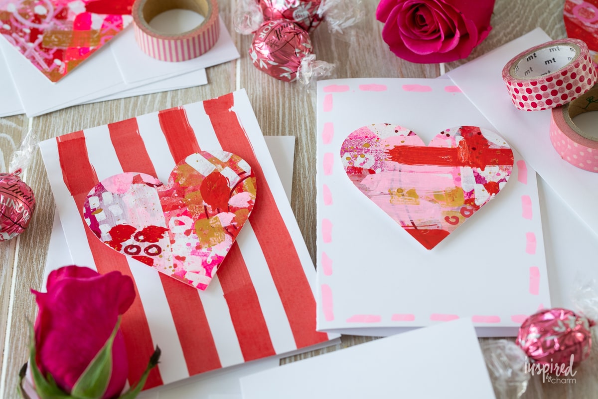 abstract art diy valentines