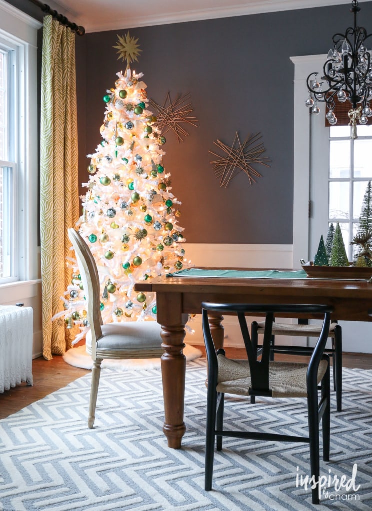 Gold and Green Tree | inspiredbycharm.com #IBCholiday