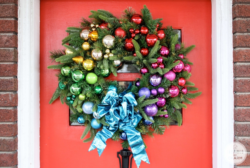 DIY Festive Rainbow Wreath | Inspired by Charm #IBCholidays #12day72ideas