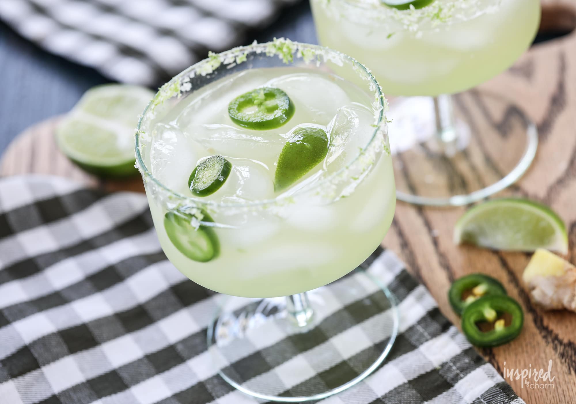 Spicy Jalapeño Margarita Recipe #spicy #jalapeño #margarita #cocktail #recipe #ginger #lime