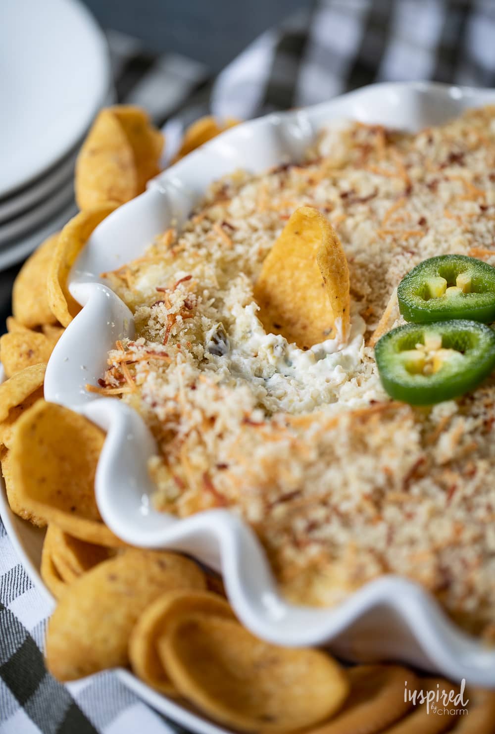 alapeño Popper Dip in dish.
