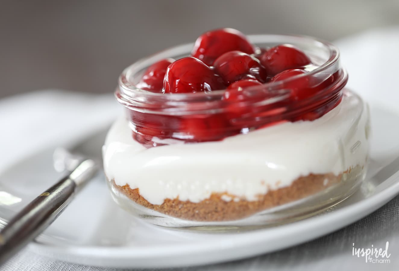 Mason Jar Cherry Supreme - classic summer dessert recipe | Inspired by Charm