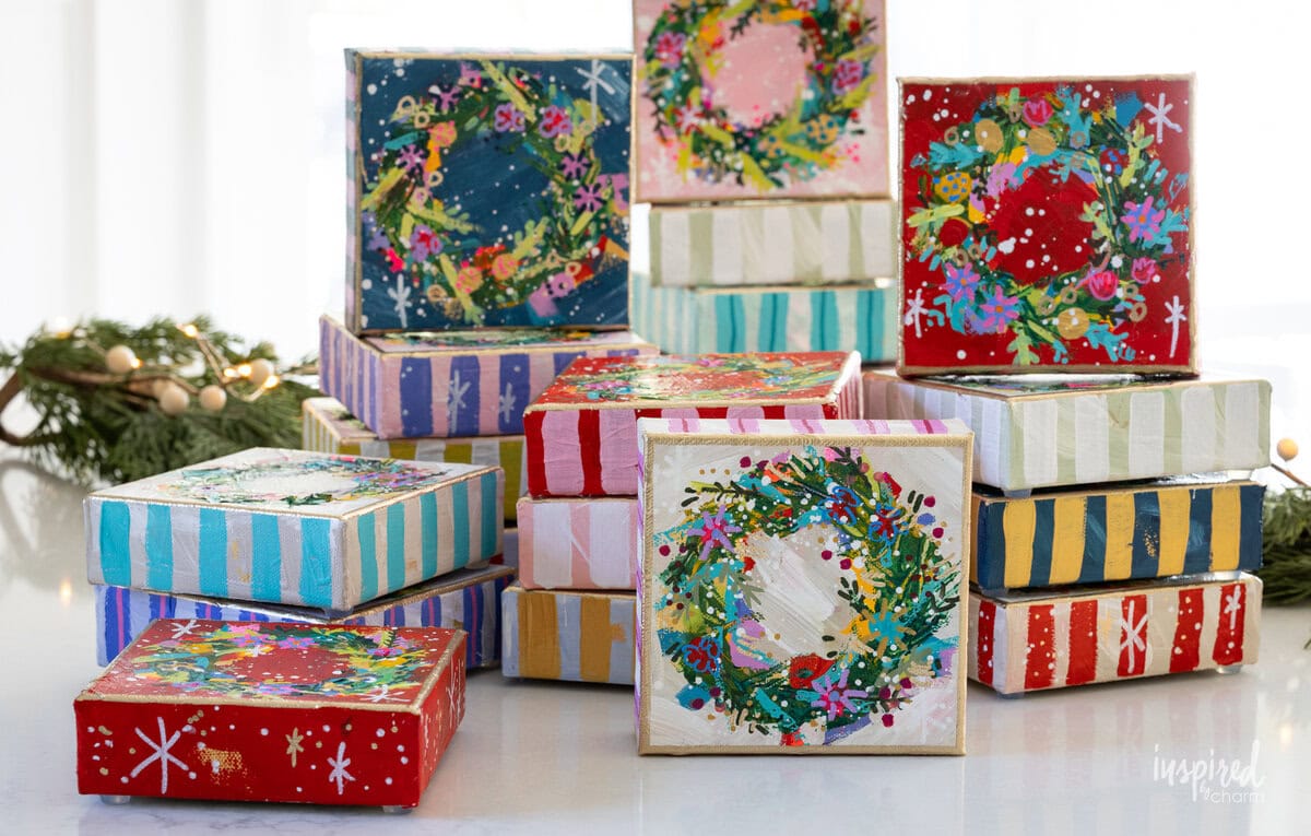 small Christmas artwork by Michael Wurm Jr. for holiday art sale. 