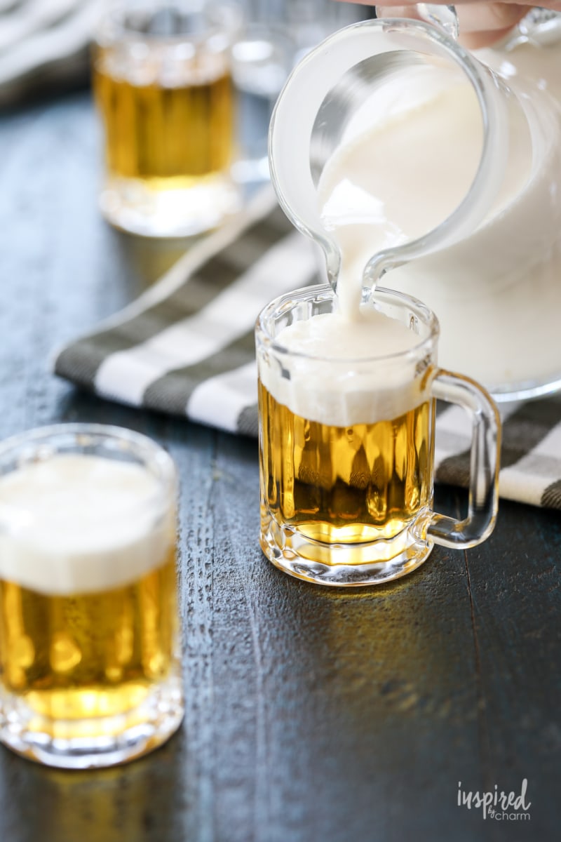 Learn how to make Mini Beer Shots! #minibeer #shot #licor43 #recipe #shots