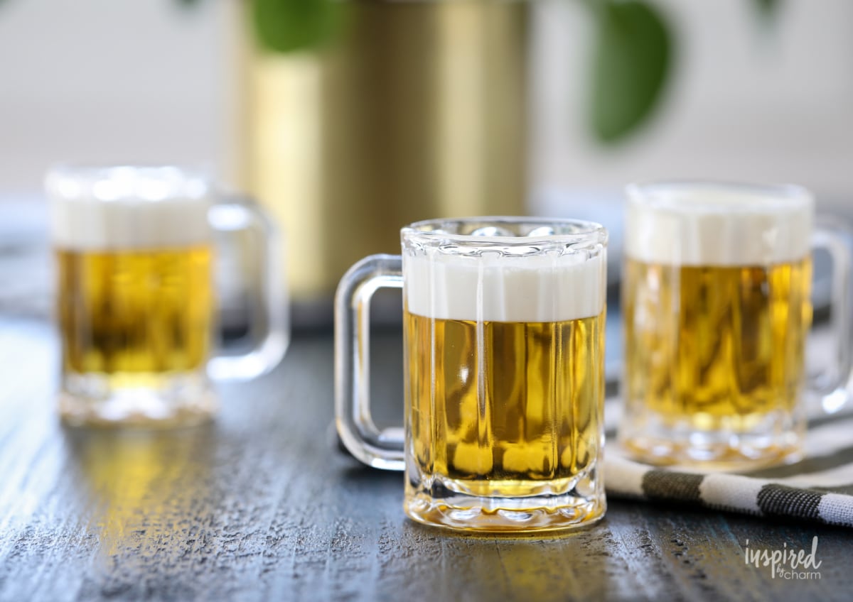 Learn how to make Mini Beer Shots! #minibeer #shot #licor43 #recipe #shots