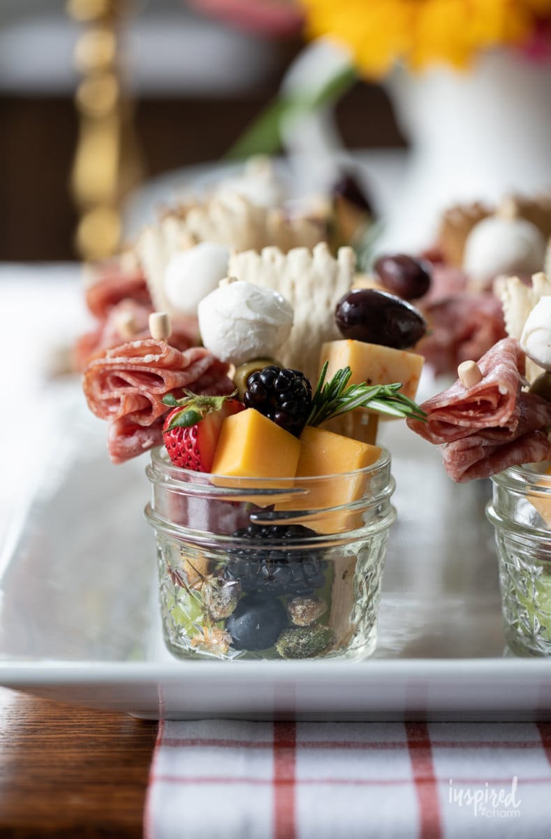 Jarcuterie with meats and cheeses