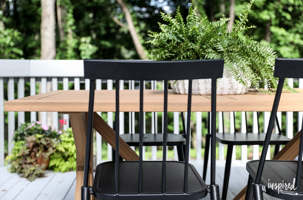 Design Plan and Furnishings for a Modern Colonial Deck and Porch