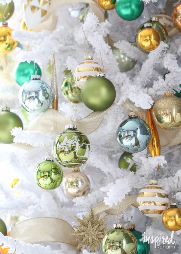 Gold and Green Tree | inspiredbycharm.com #IBCholiday