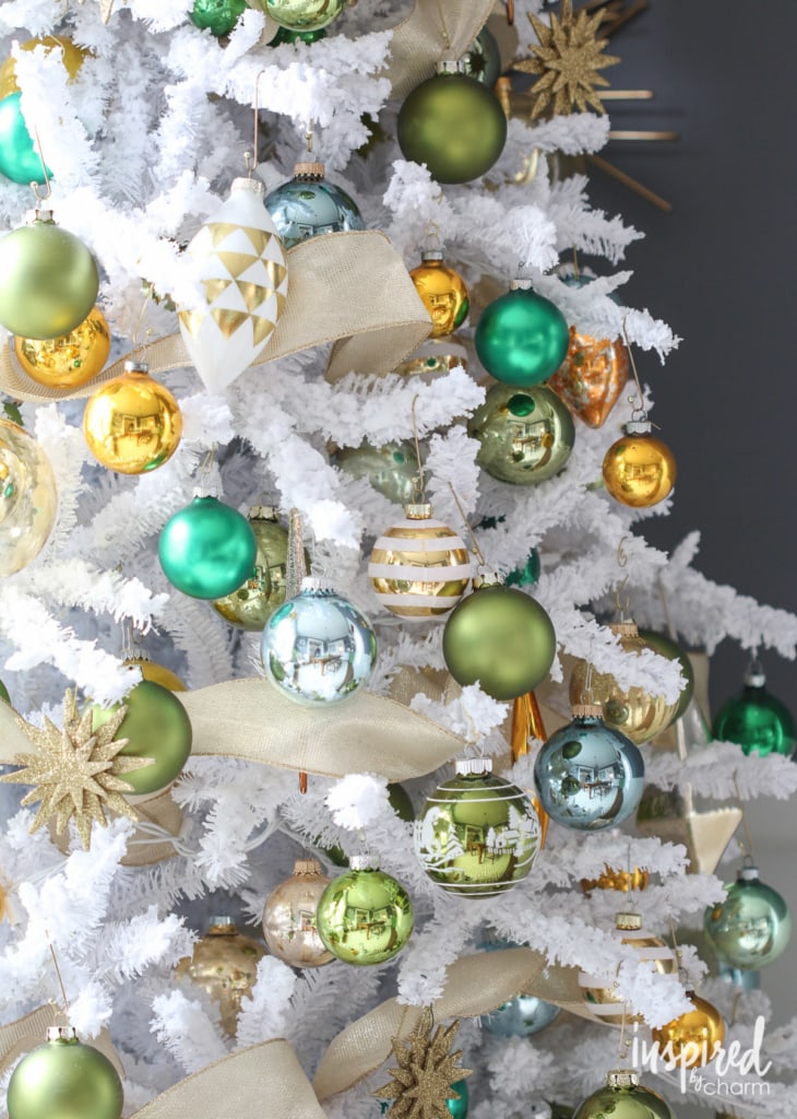 Gold and Green Tree | inspiredbycharm.com #IBCholiday