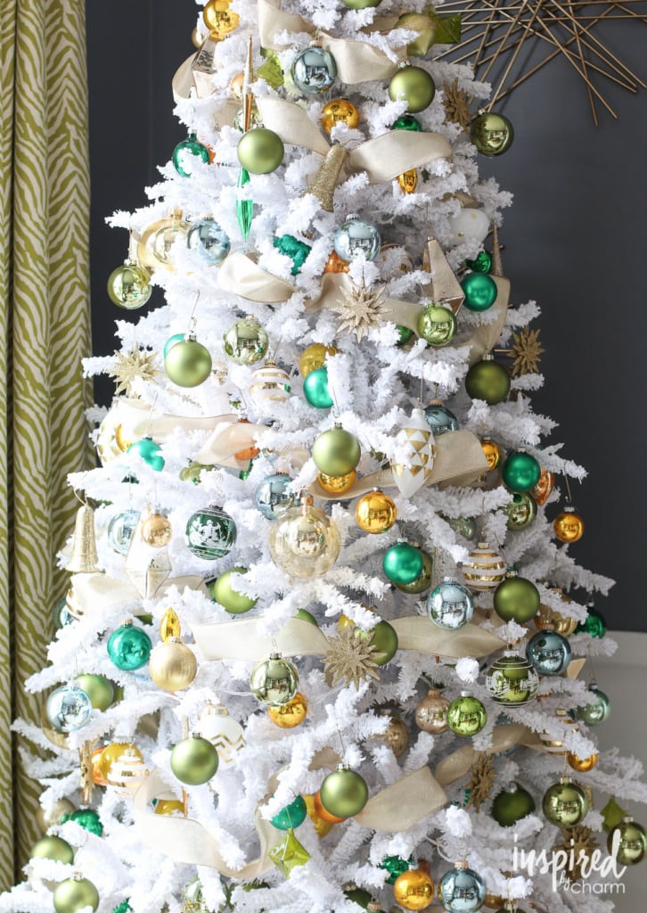 Gold and Green Tree | inspiredbycharm.com #IBCholiday