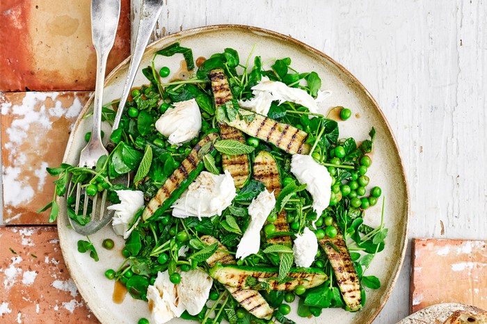 Pea and Mint Salad Recipe with Courgettes