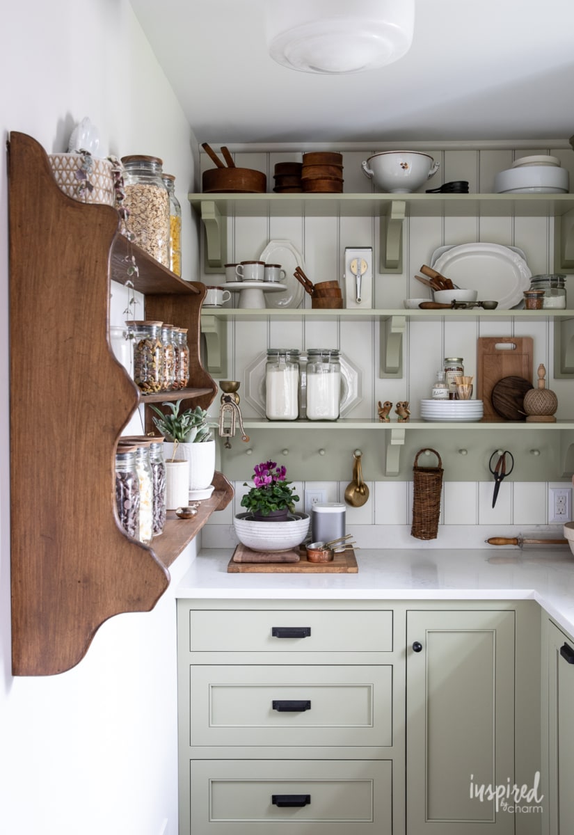 pantry storage and decor