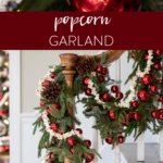popcorn garland strug as christmas decor.