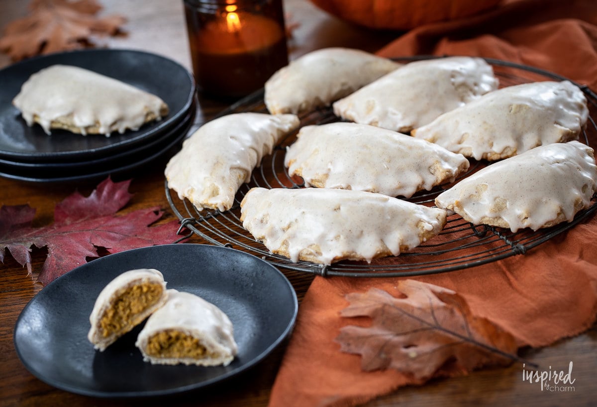 Pumpkin Pasties on a plate.