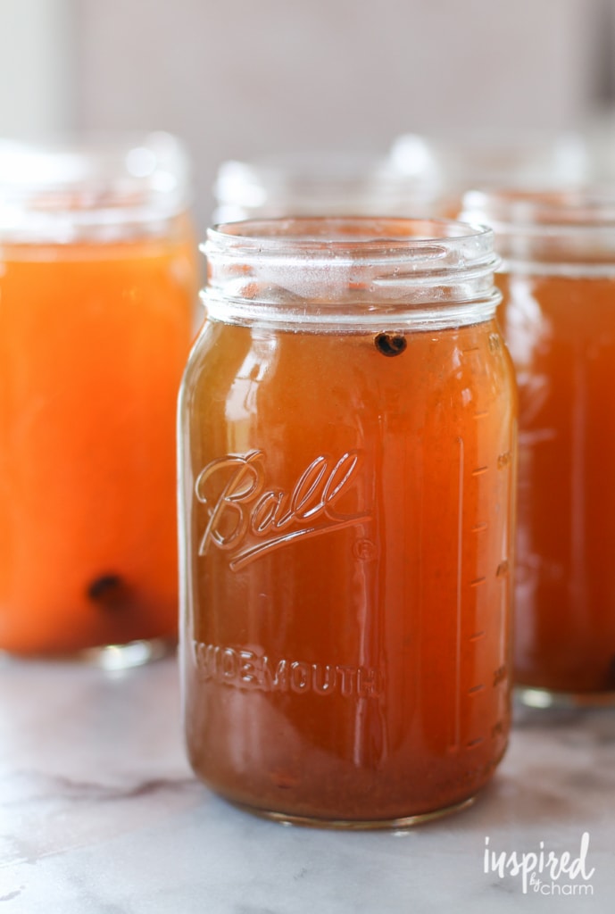 Mason jar filled with homemade moonshine