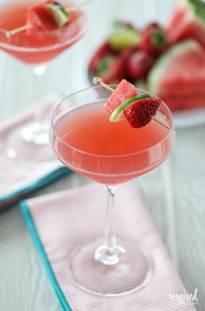 Berry Watermelon Limeade Martini recipe